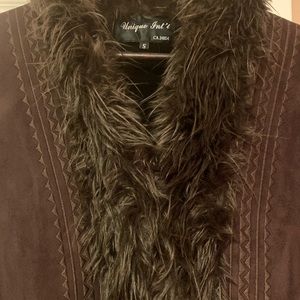 Faux Fur suede coat